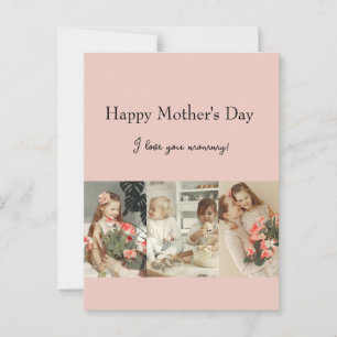 Postal Collage de fotos y mensaje: regalo personalizado  