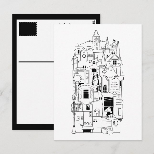 Postal collage de galena illinois (Anverso / Reverso)