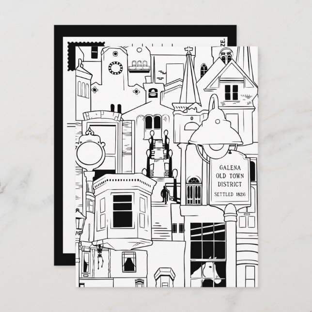 Postal collage de galena illinois (Anverso / Reverso)