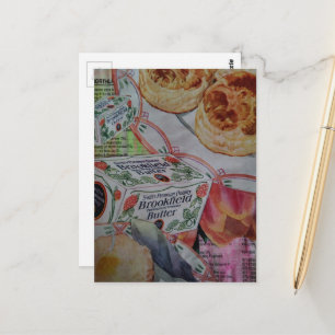 Postal Collage de galletas y mantequilla