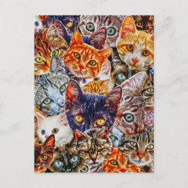 Postal Collage de gatos Kitty