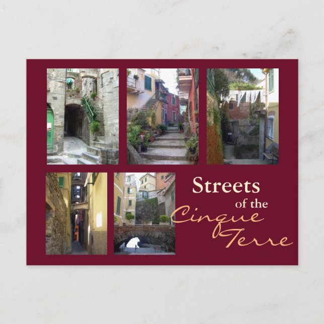 Postal Collage de la calle Cinque Terre (Anverso)