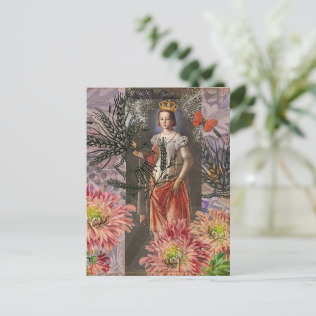 Postal Collage de la Diosa Celestial Virgo: Celestial Vin (Anverso de pie)