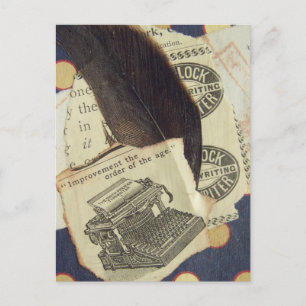 Postal Collage de la máquina de escribir