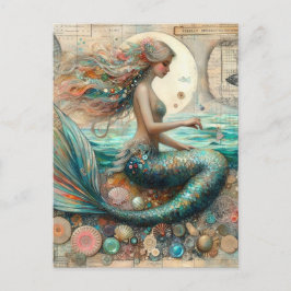 Postal Collage de la sirena