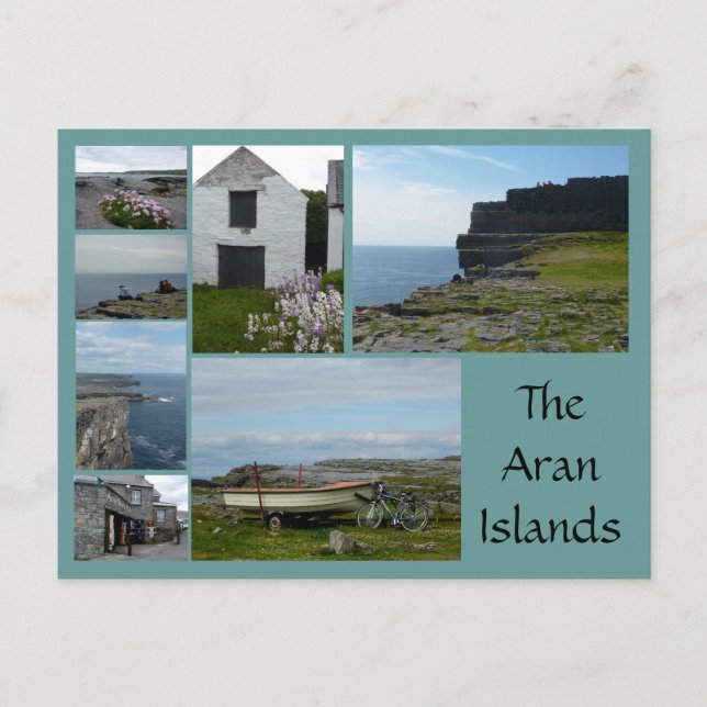 Postal Collage de las Islas Aran (Anverso)