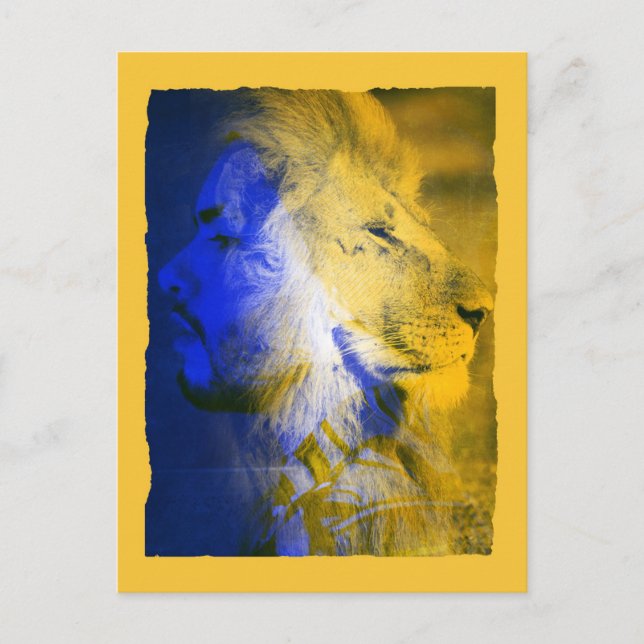 Postal Collage de Lion Man (Anverso)