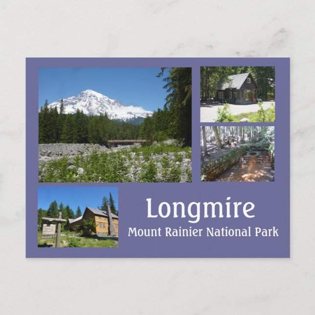 Postal Collage de Longmire (Mount Rainier) (Anverso)
