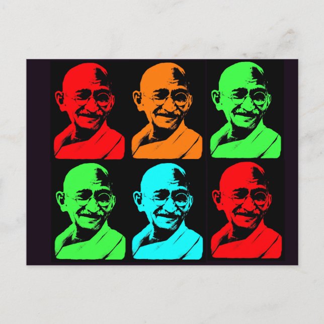 Postal Collage de Mahatma Gandhi (Anverso)