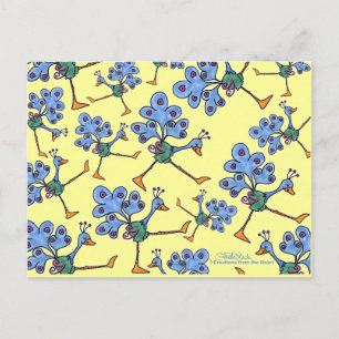 Postal Collage de Marcha por el pavo real