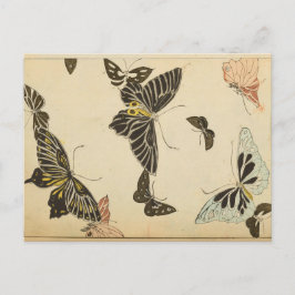 Postal Collage de mariposa de época