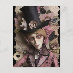 Postal Collage de medios mixtos de Hatters Gone