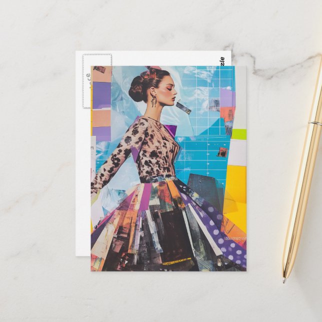 Postal Collage de Moda (Anverso/Reverso In Situ)