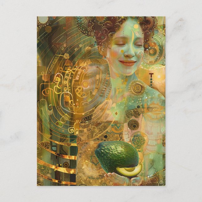 Postal Collage de mujeres aguacate (Anverso)