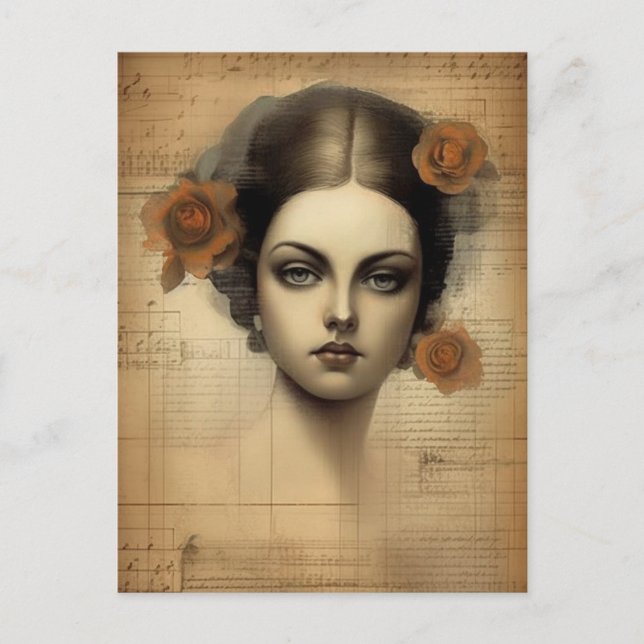 Postal Collage de mujeres ventilado (Anverso)