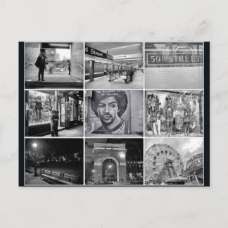 Postal Collage de New York Post Card Card