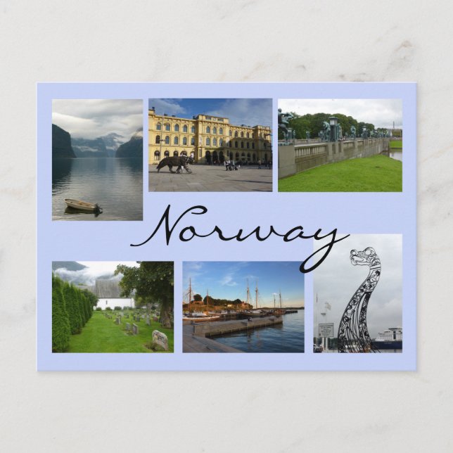 Postal Collage de Noruega (Anverso)