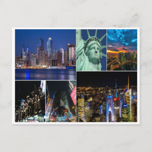 Postal collage de nueva york usa city travel