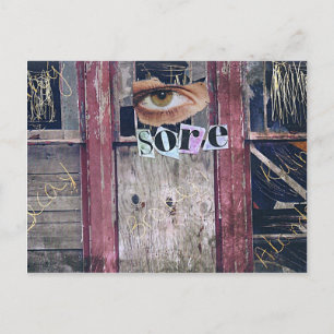 Postal collage de ojos