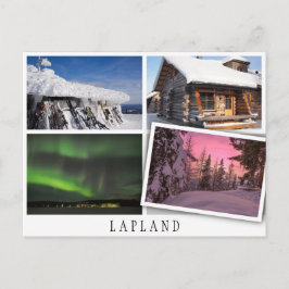 Postal Collage de paisajes de invierno de tierras extensa
