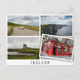 Postal Collage de paisajes irlandeses con imagen holgada