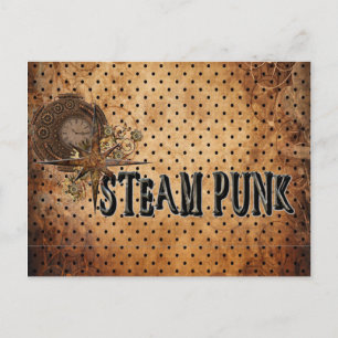 Postal Collage de palabras Steampunk