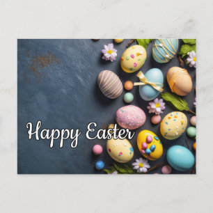 Postal Collage de Pascua Festivo Elegante Colorido