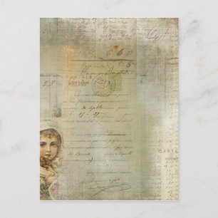 Postal Collage de posts y guiones para niñas