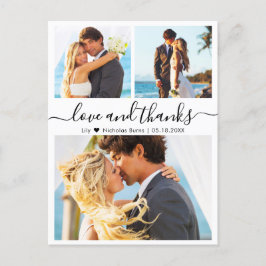 Postal Collage de presupuesto Amor y Gracias Boda Gracias