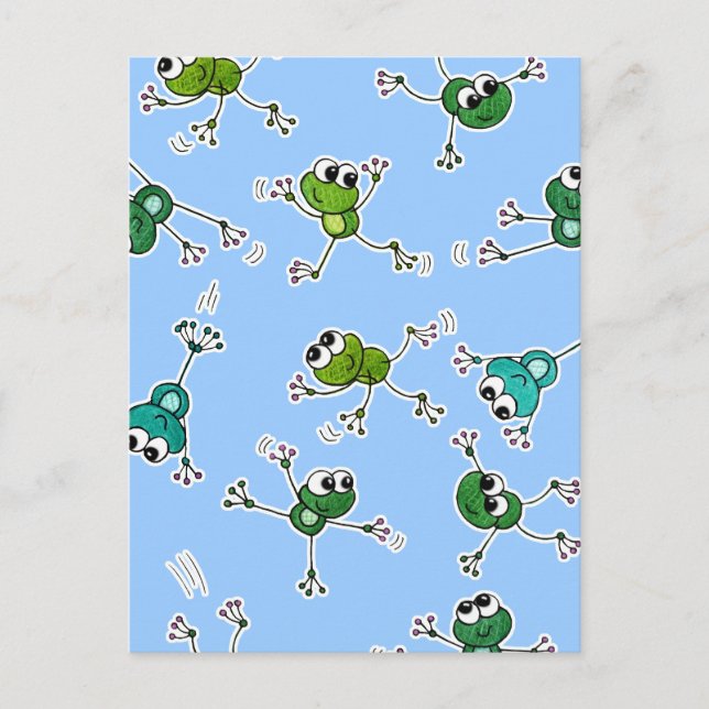 Postal Collage de ranas (Anverso)