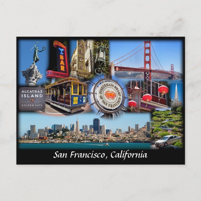 Postal Collage de San Francisco (Anverso)