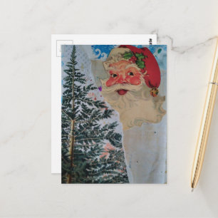 Postal Collage de Santa Vintage