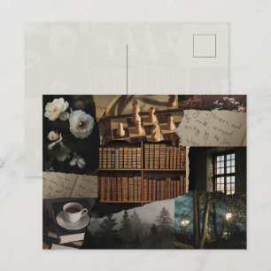 Postal Collage de scrapbook de academia oscura / suave