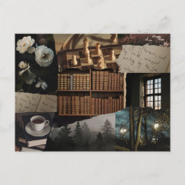 Postal Collage de scrapbook de academia oscura / suave