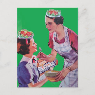 Postal Collage de sombreros de ensalada tontos