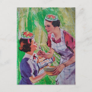 Postal Collage de sombreros de ensalada tontos