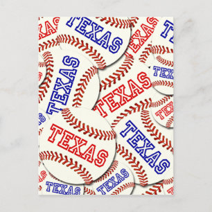 Postal Collage de Texas Baseballs