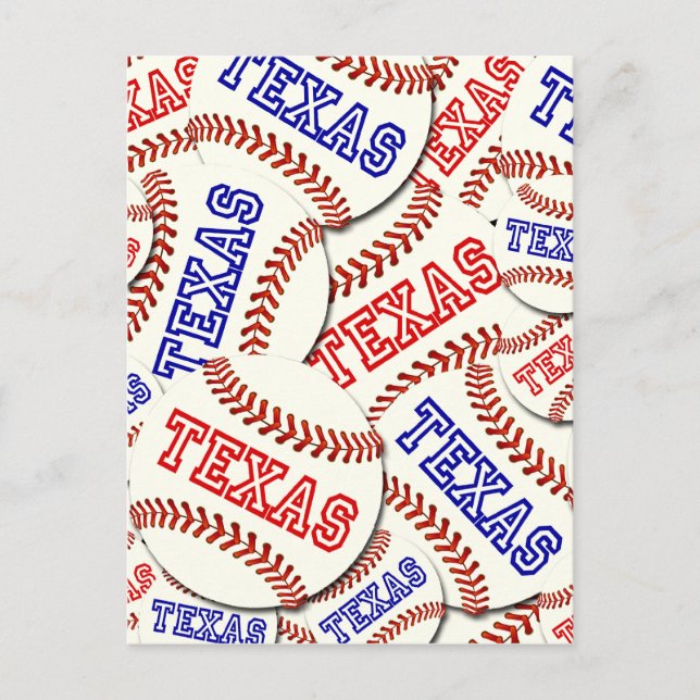 Postal Collage de Texas Baseballs (Anverso)