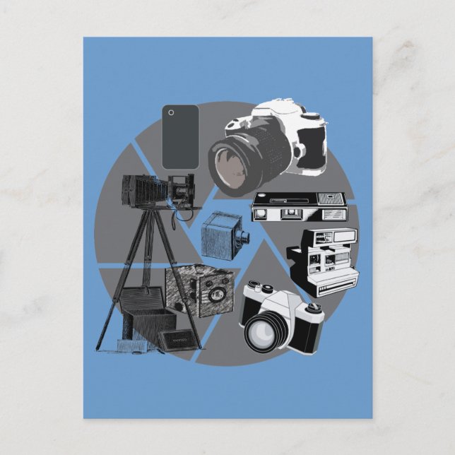 Postal Collage de tiempo de cámara (Anverso)