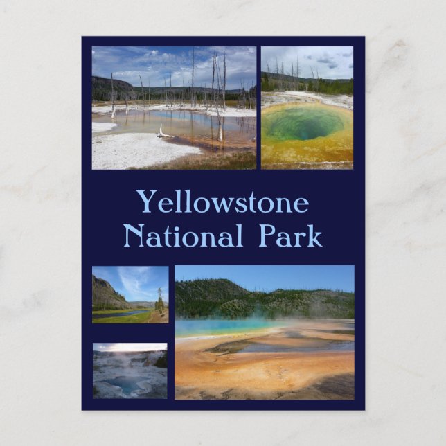 Postal Collage de Yellowstone 1 (Anverso)