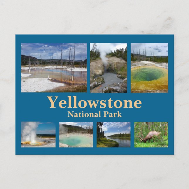 Postal Collage de Yellowstone 3 (Anverso)