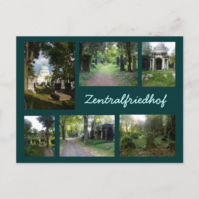 Postal Collage de Zentralfriedhof (Anverso)