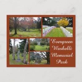 Postal Collage del Cementerio Evergreen Washelli