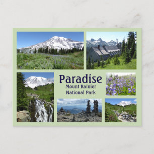 Postal Collage del Paraíso (Monte Rainier)