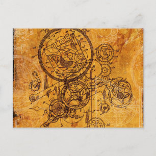 Postal Collage del reloj