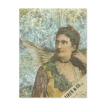 Collage digital de la dama alada