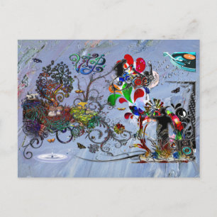 Postal Collage digital VIP de música de micrófono abierto