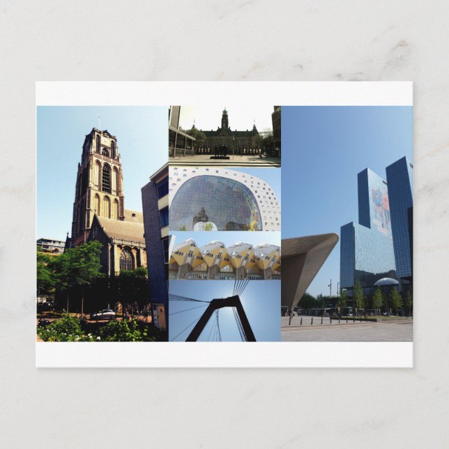 Postal Collage fotográfico Rotterdam 1 (Anverso)