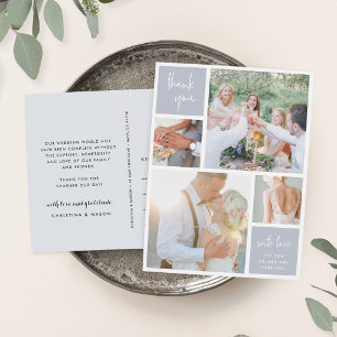 Postal Collage gris de niebla   Foto Boda Gracias