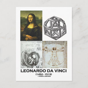Postal Collage Leonardo da Vinci (Colección de obras)